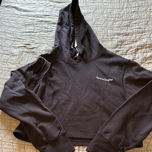 Favorite Daughter black cropped hoodie